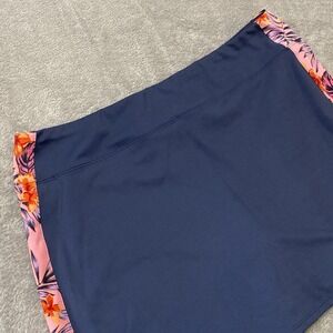 Tommy Bahama Golf Skort/Skirt Size XL Gray/Floral Print Athleisure Sporty